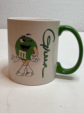 M&M'S Green Character Ceramic Mug with Green Handle